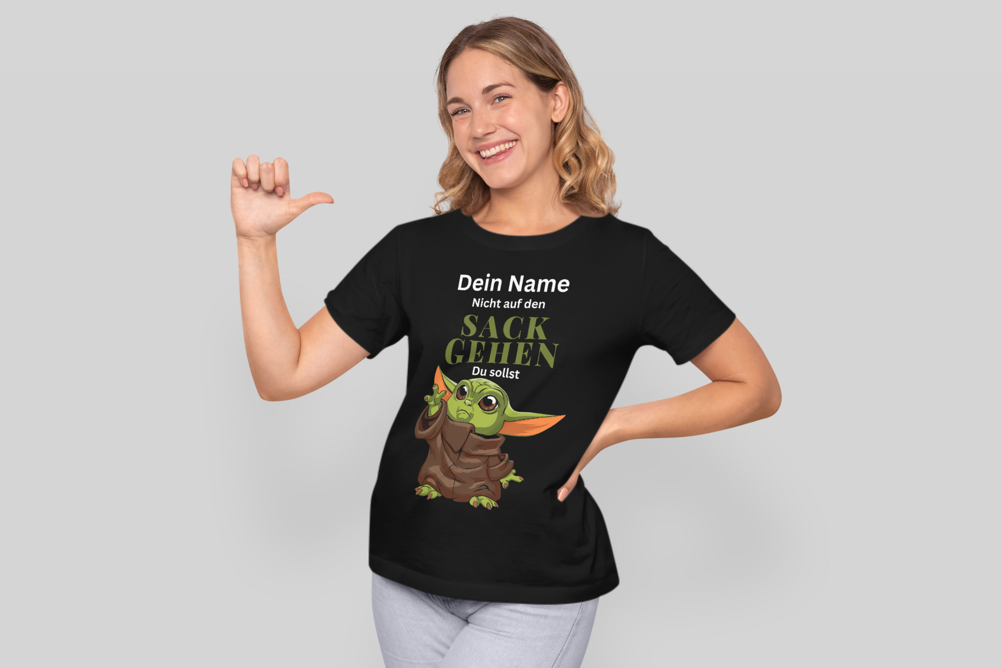 Nicht auf den Sack gehen du sollst grünes Männchen personalisierbar